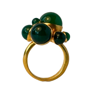 Agate Cluster Ring in Yellow Gold Vermeil