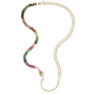 Mikanda Necklace in 9ct Yellow Gold & Tourmalines