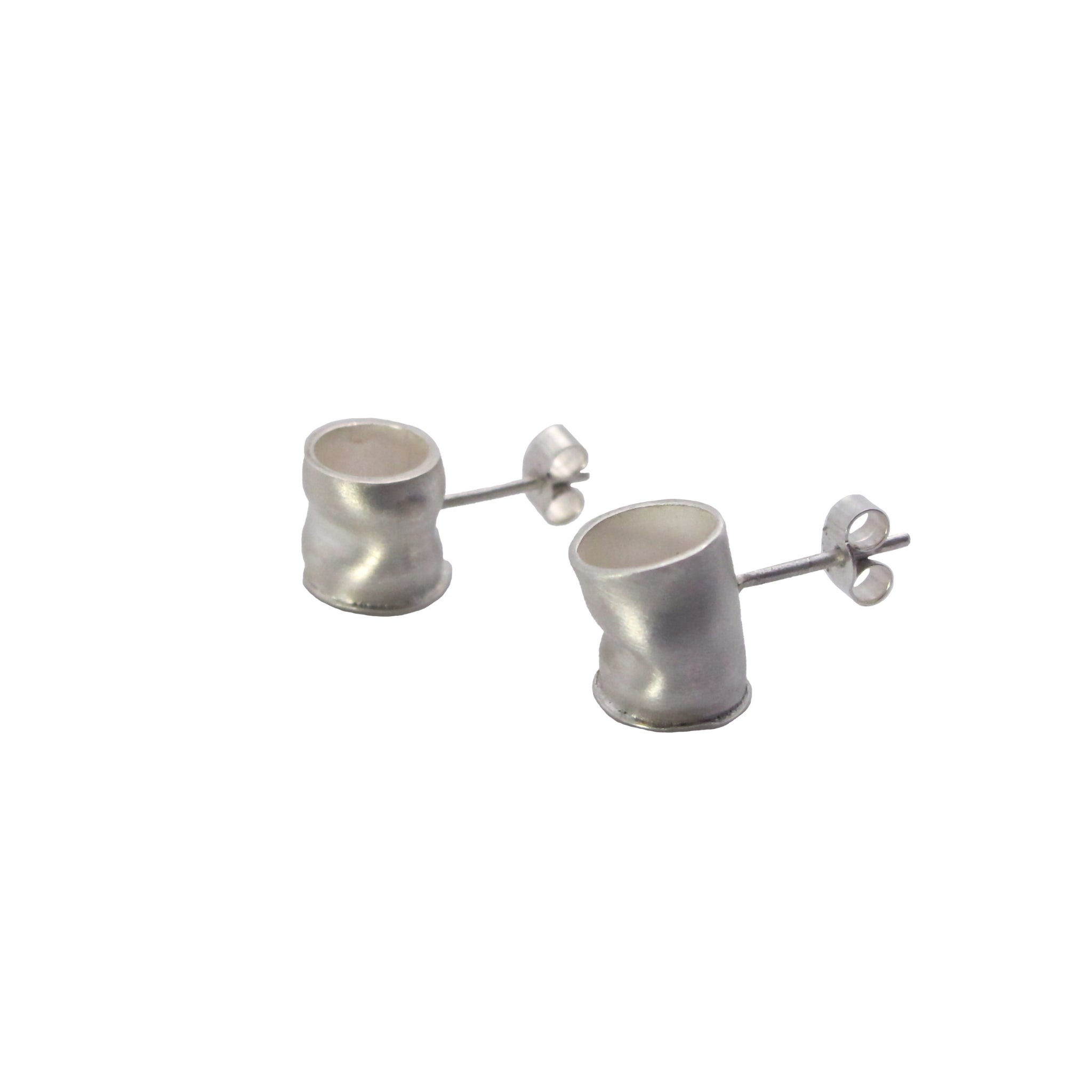 RC5 Matt-Finished Sterling Silver Earring Studs