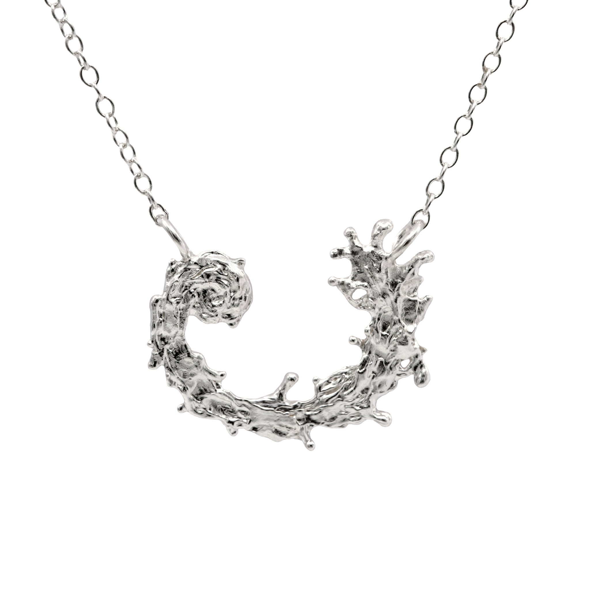Sterling Silver Turning Tide Pendant Necklace