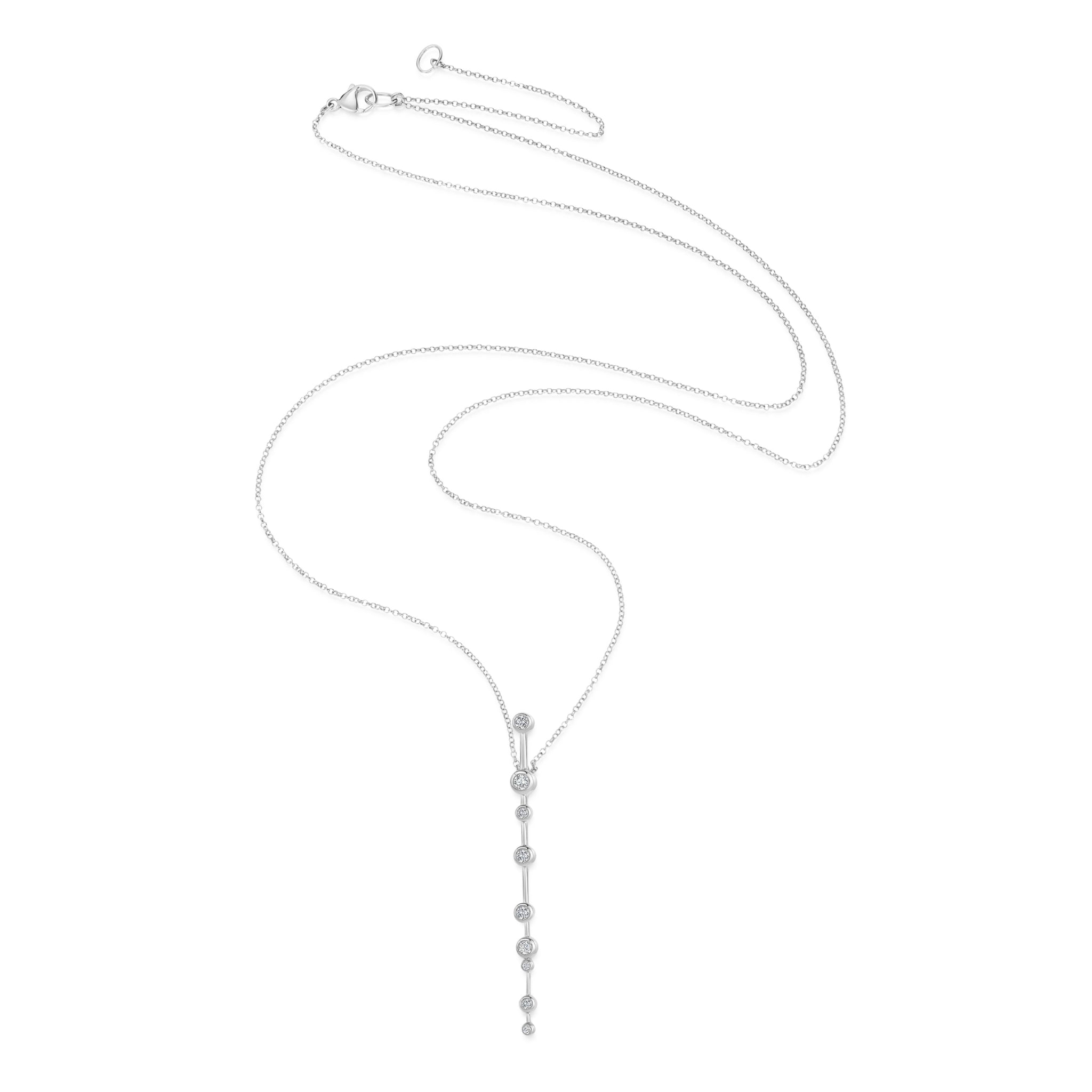 Ray 18ct White Gold and Diamond Pendant Necklace