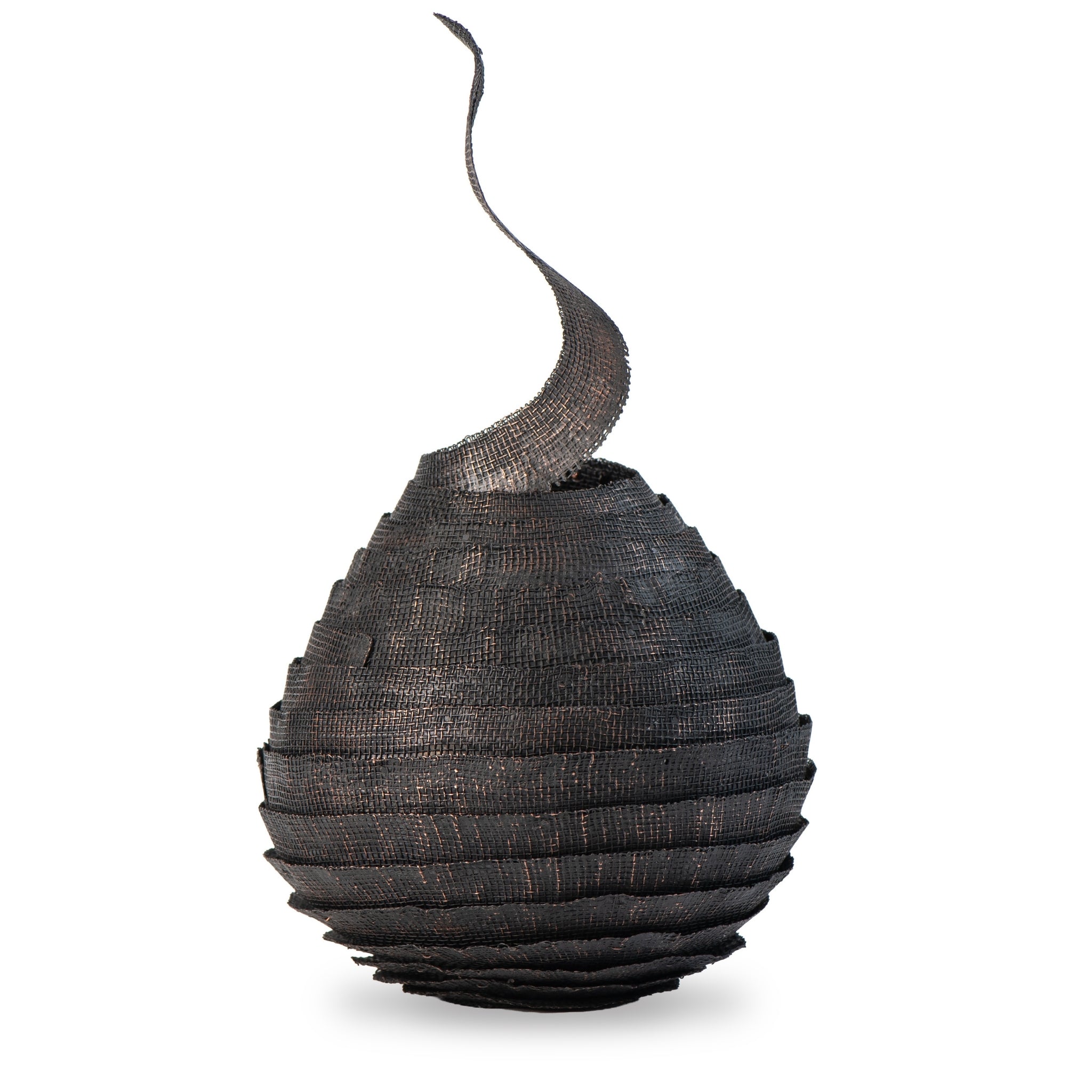 Hammered, Patinated Copper Transcendence Mesh Form 3