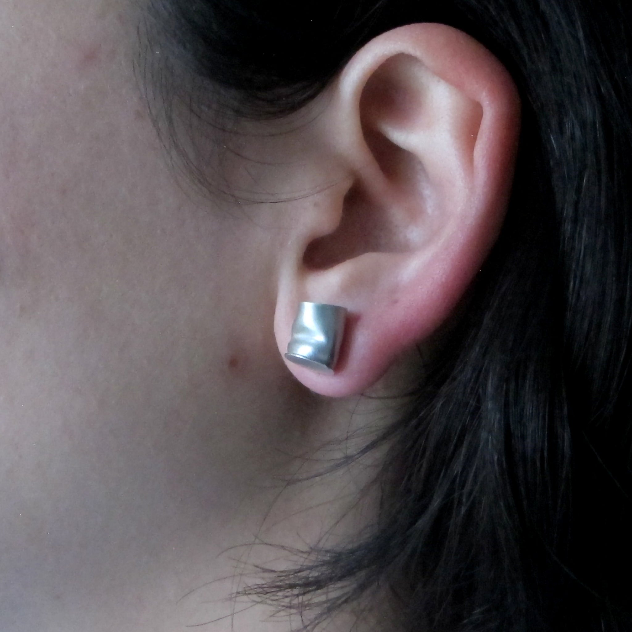 RC5 Matt-Finished Sterling Silver Earring Studs