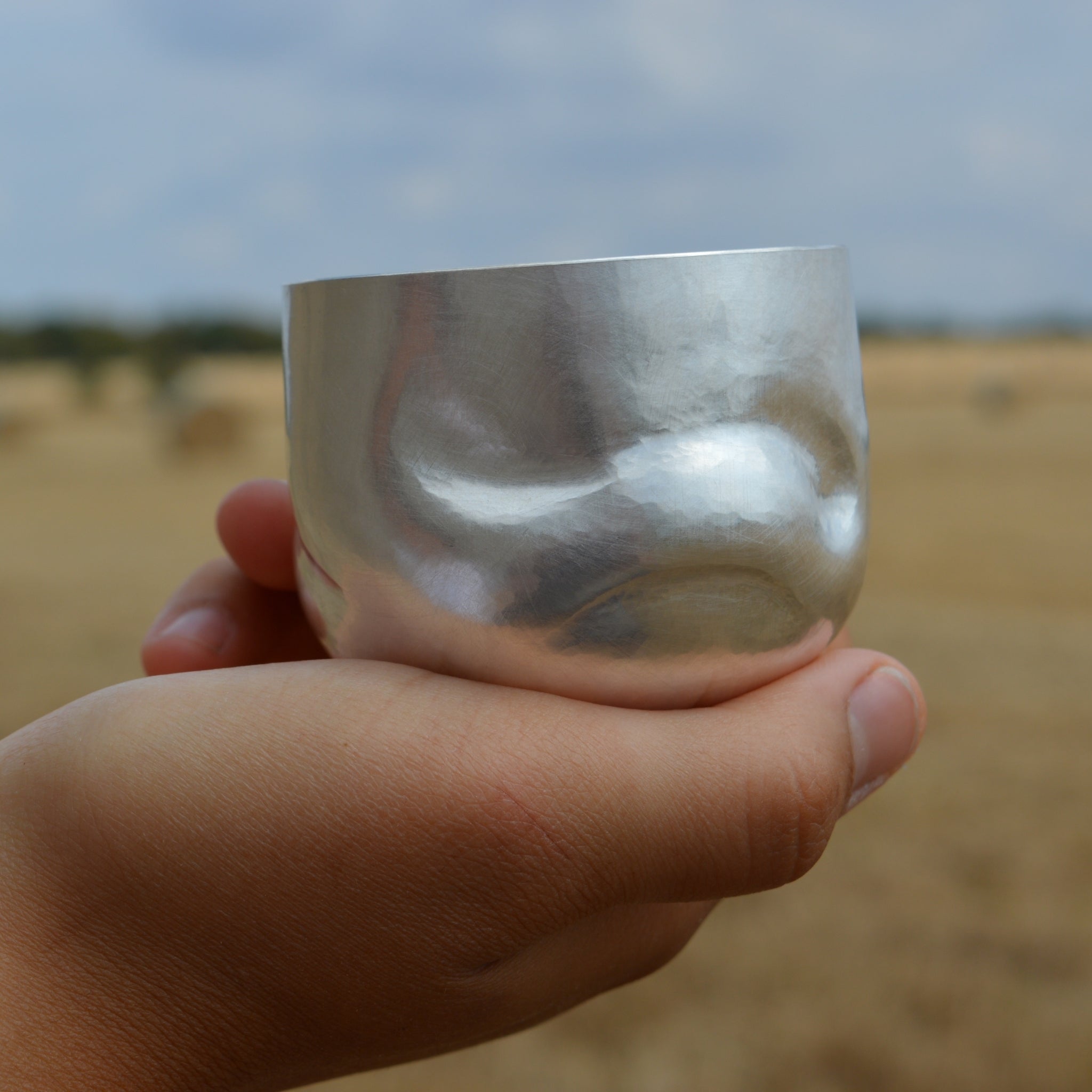 Roll Tumbler Hand-Raised in Britannia Silver