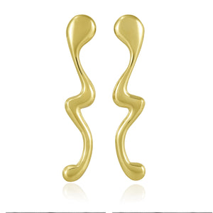 Fat Bottomed Girl Earrings in 18ct Gold Vermeil