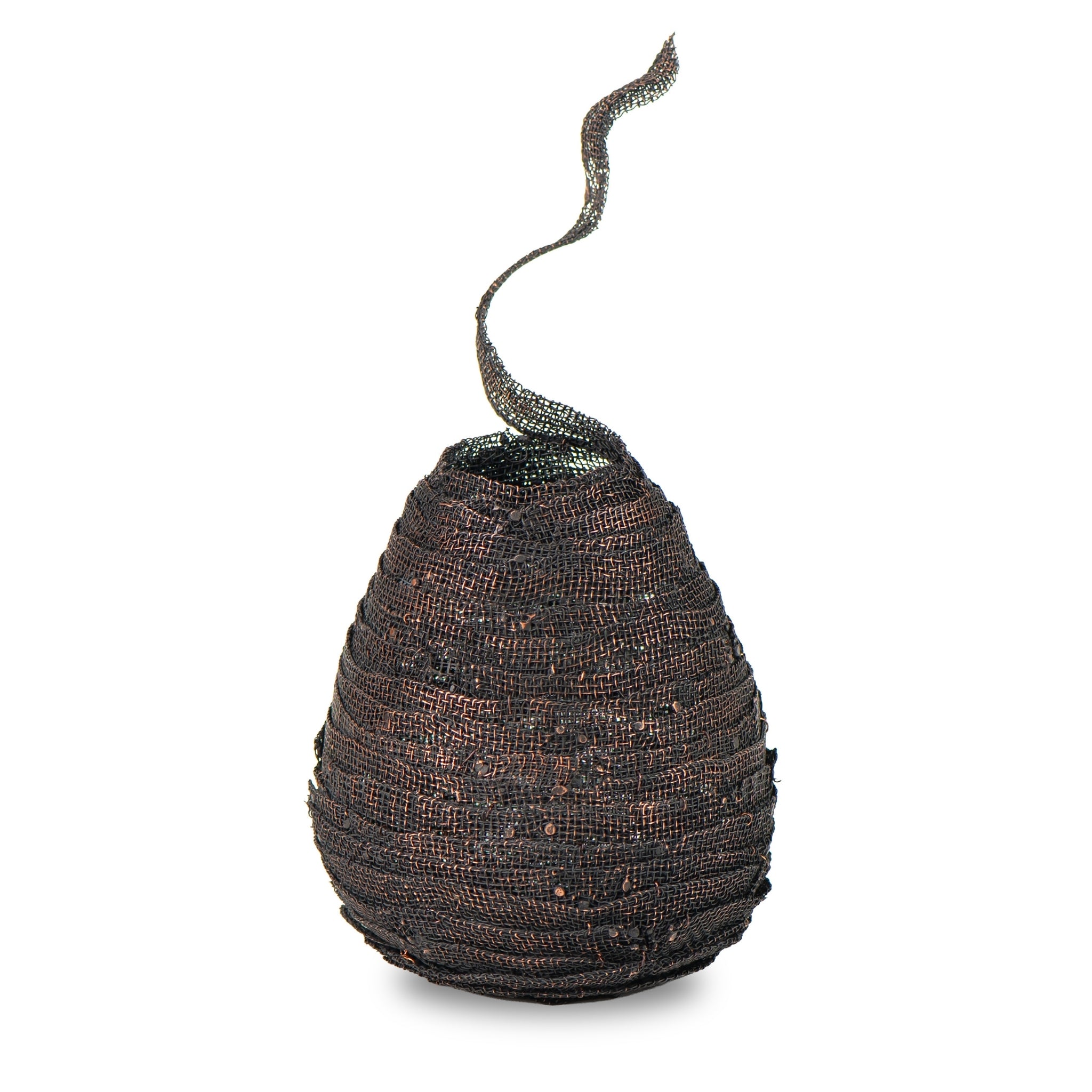 Copper Patinated Hammered Transcendence Mesh Form 1