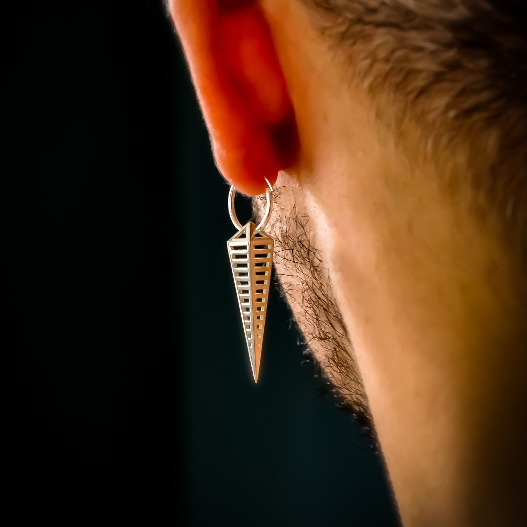 Sterling Silver CAD Modelled Bio Mech Earrings