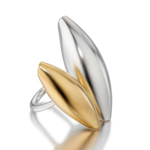 Ballerina Ring in Sterling Silver with Gold-Plate