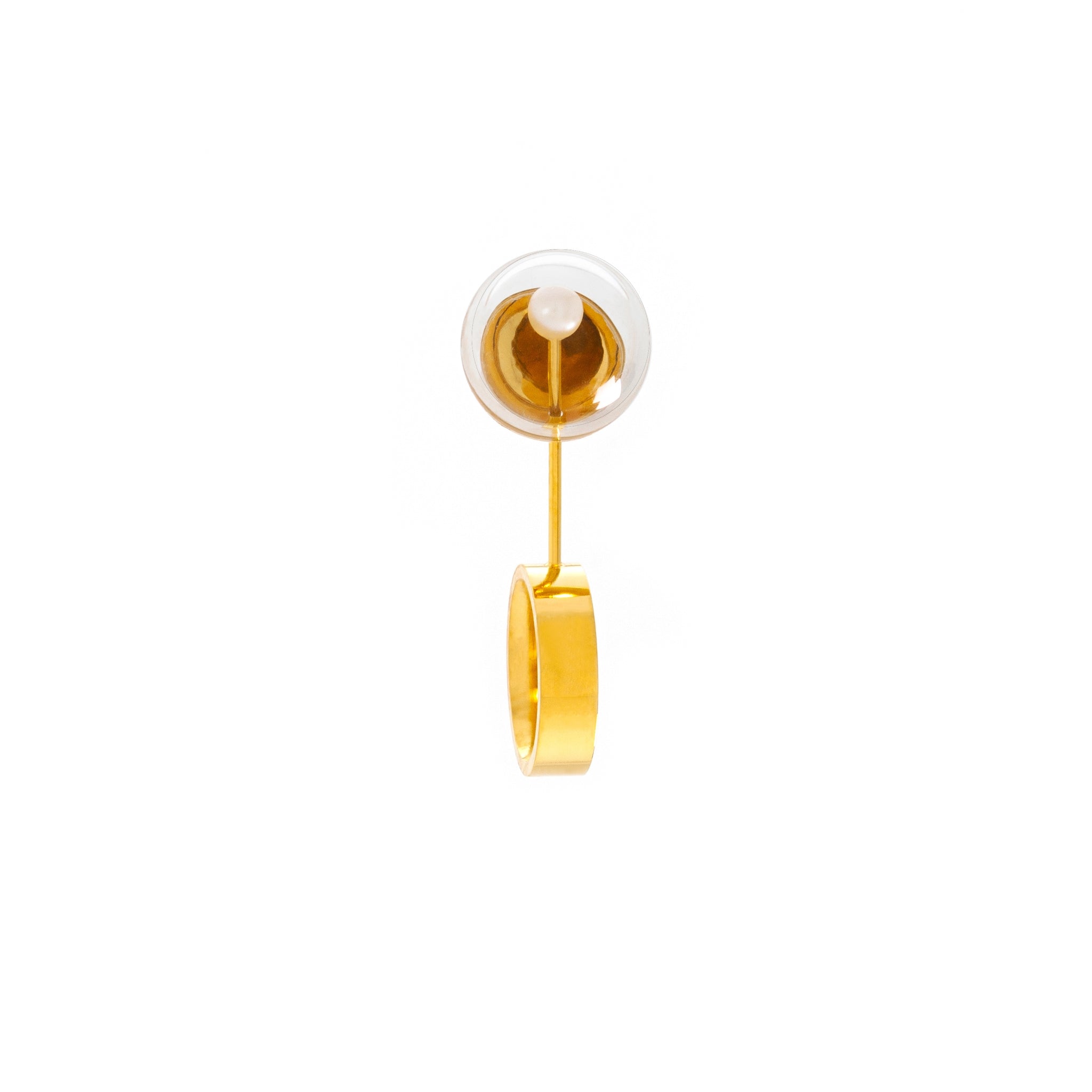 Nashi Ring in 18ct Gold-Plated Silver with Pearl