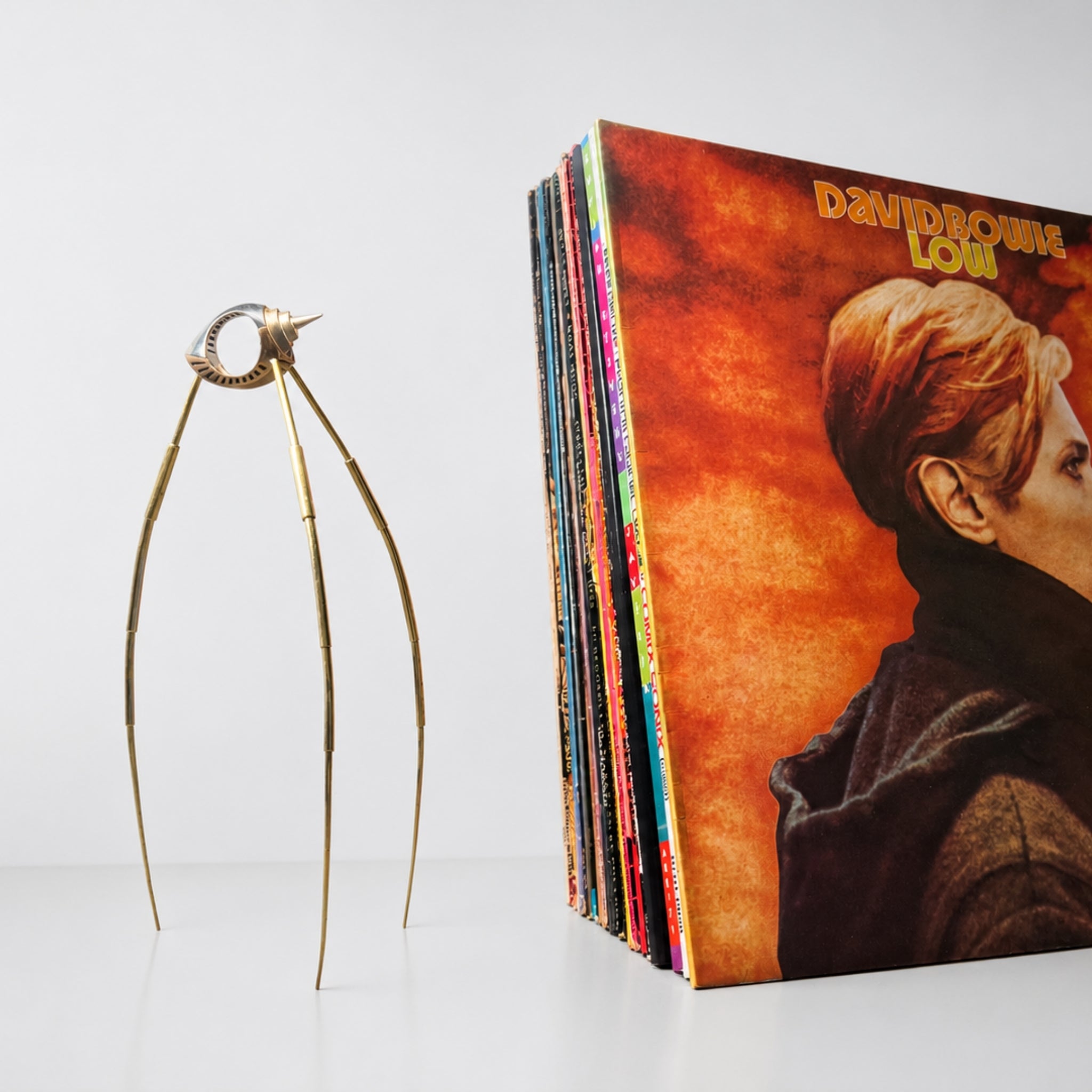 Walker Ring in Sterling Silver on Brass Tripod Legs