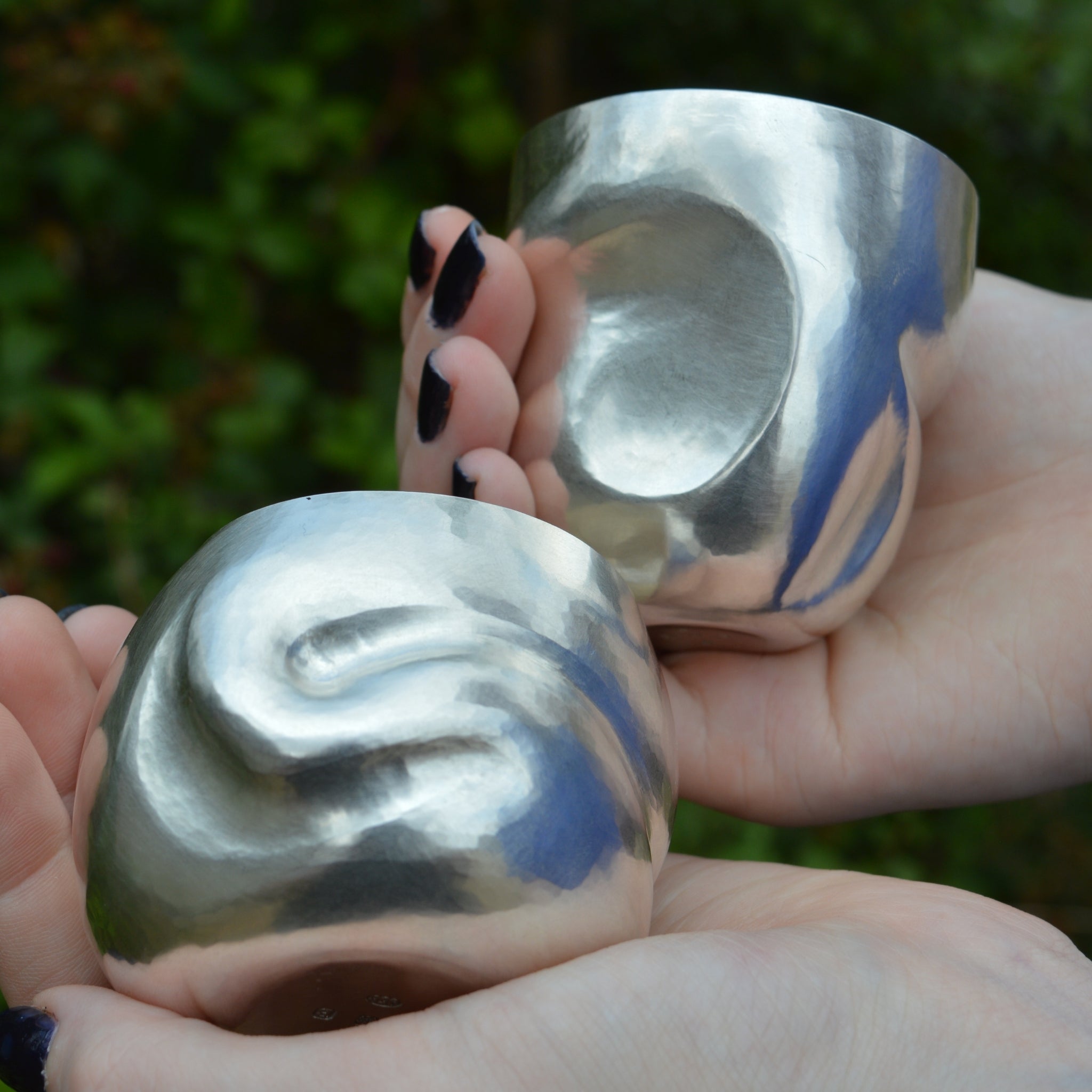 Nestling Tumbler Pair Raised in Britannia Silver