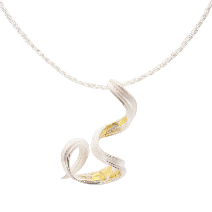 Sterling Silver Moonlight Pendant with 24ct Gold