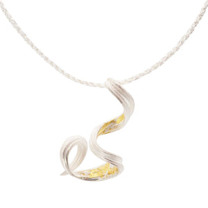 Sterling Silver Moonlight Pendant with 24ct Gold