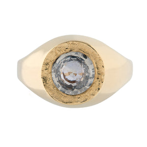 Mansa 9ct Yellow Gold Ring with Montana Sapphire