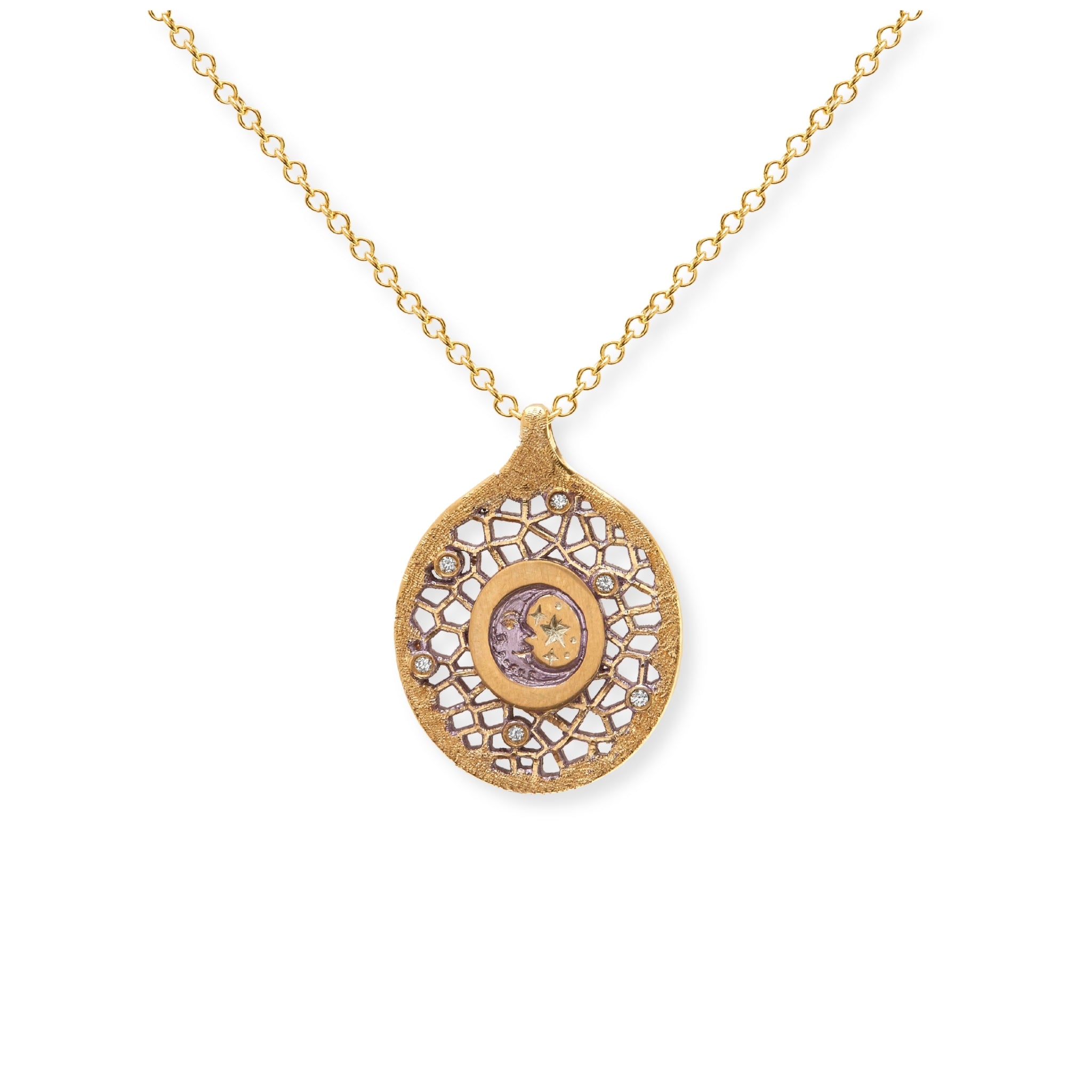 Dream Weaver 18ct Yellow Gold and Diamond Pendant