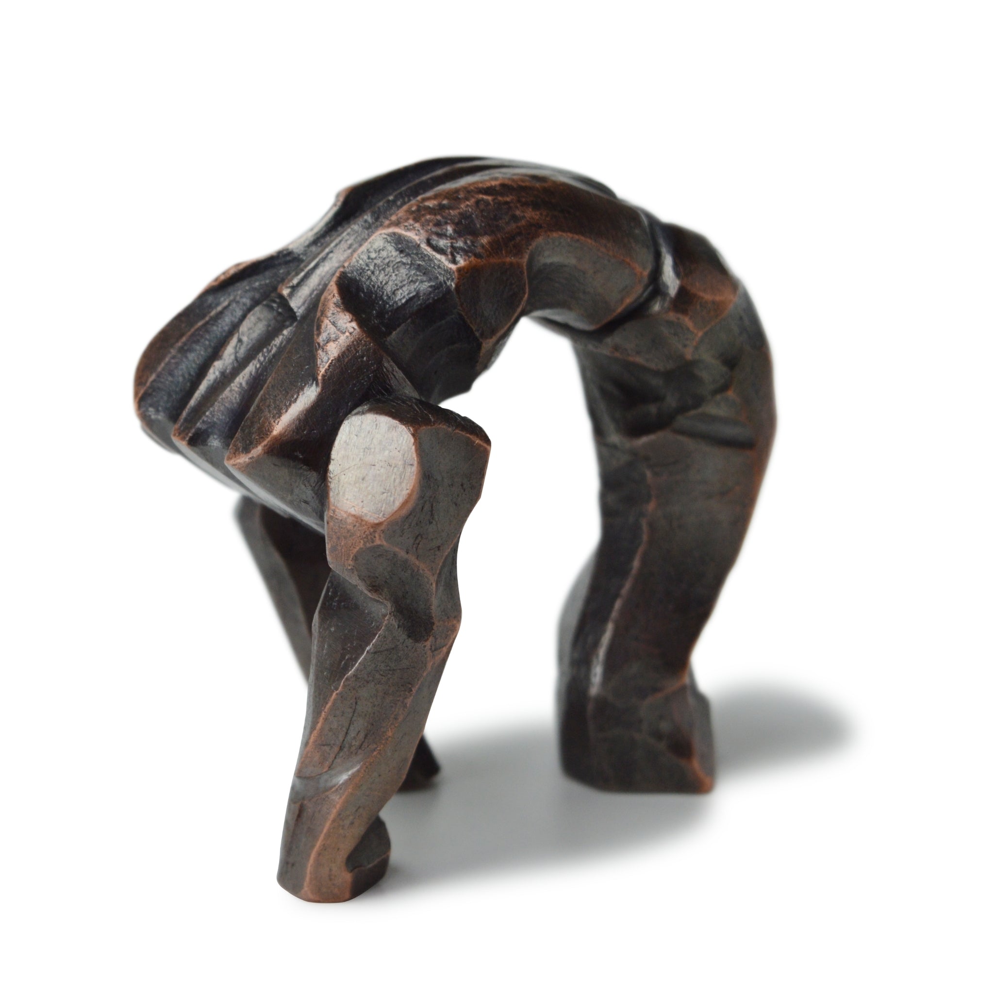 Kneeling Figure Hand-Forged in Solid Copper