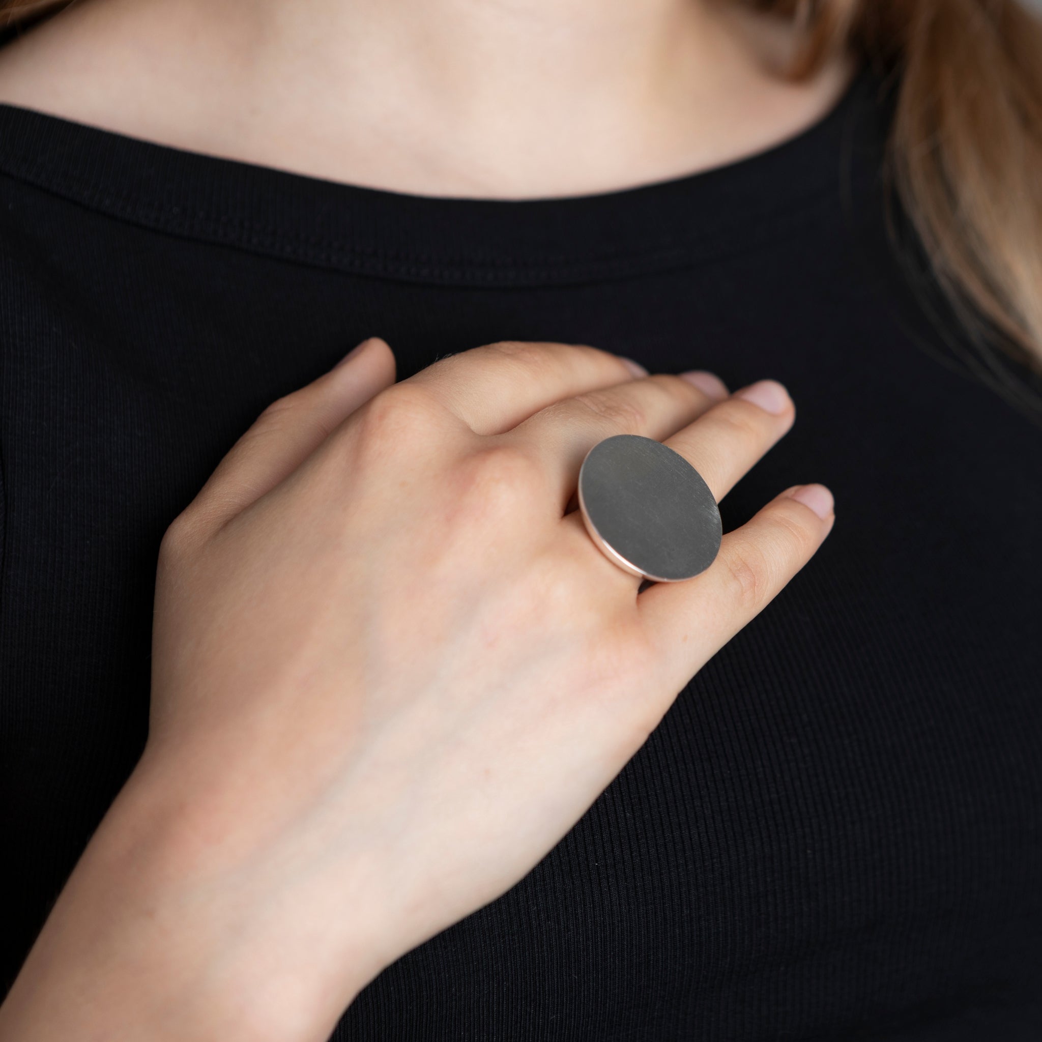 Cast Sterling Silver Circular Pegwell Ring