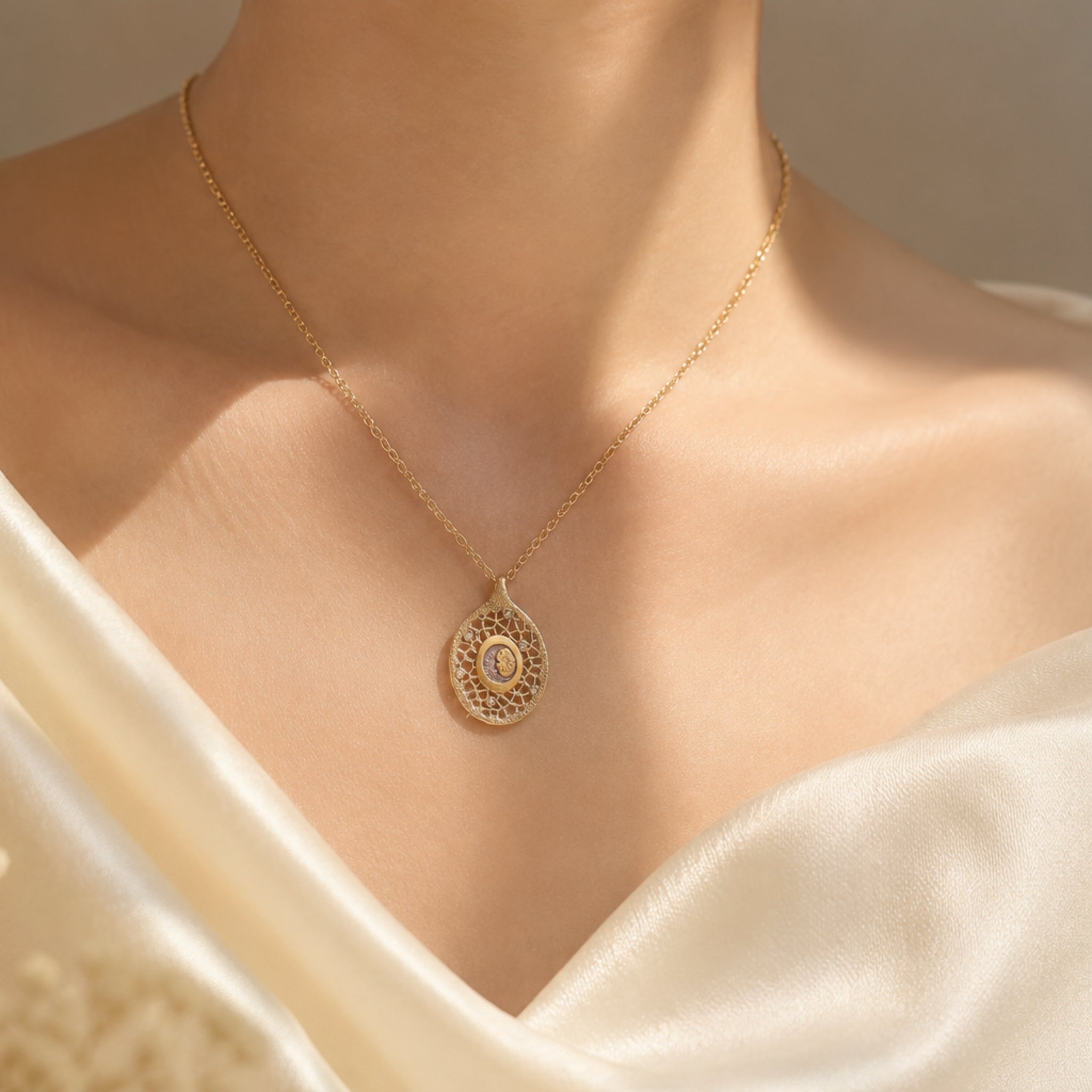 Dream Weaver 18ct Yellow Gold and Diamond Pendant