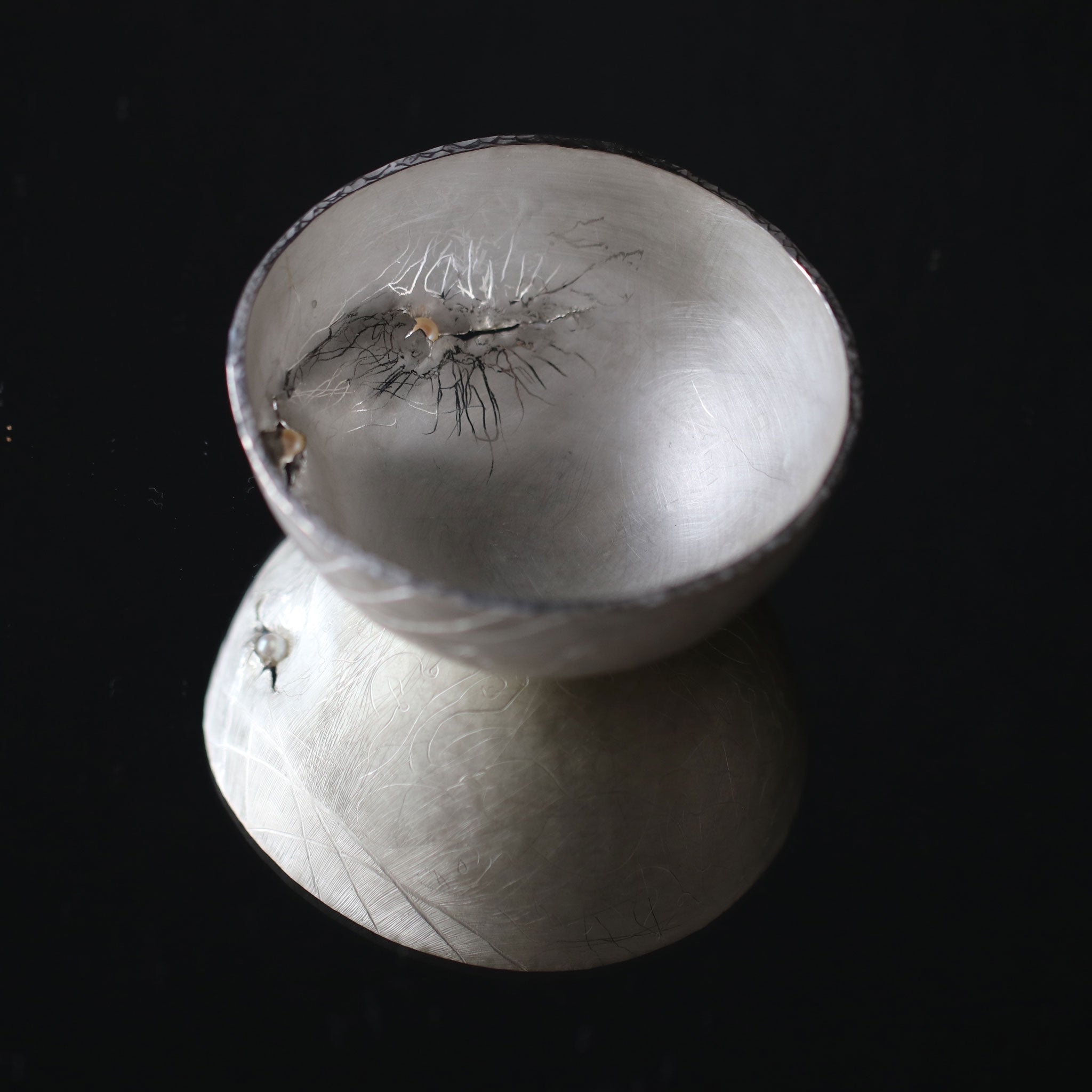 The Pearly Whisper Engraved Britannia Silver Bowl