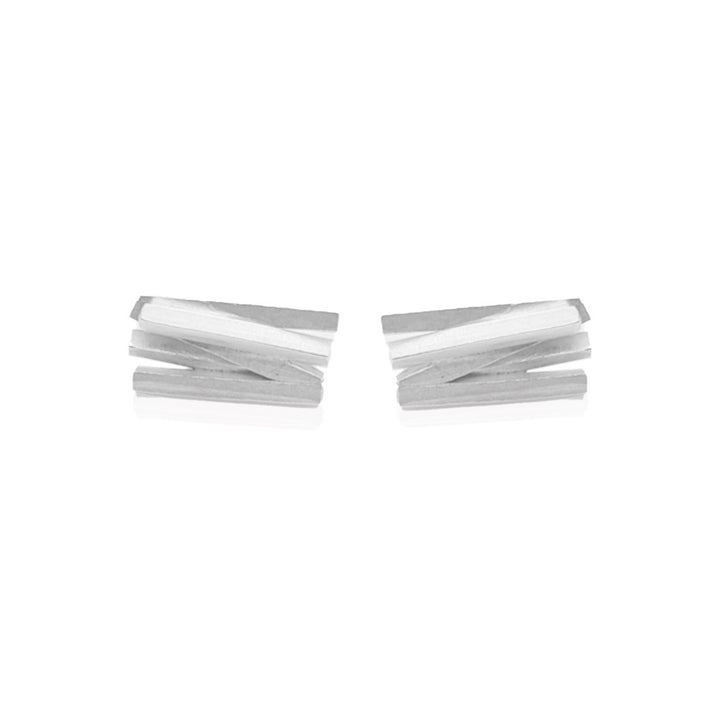 Crawiau Hand-Formed Sterling Silver Ear Studs