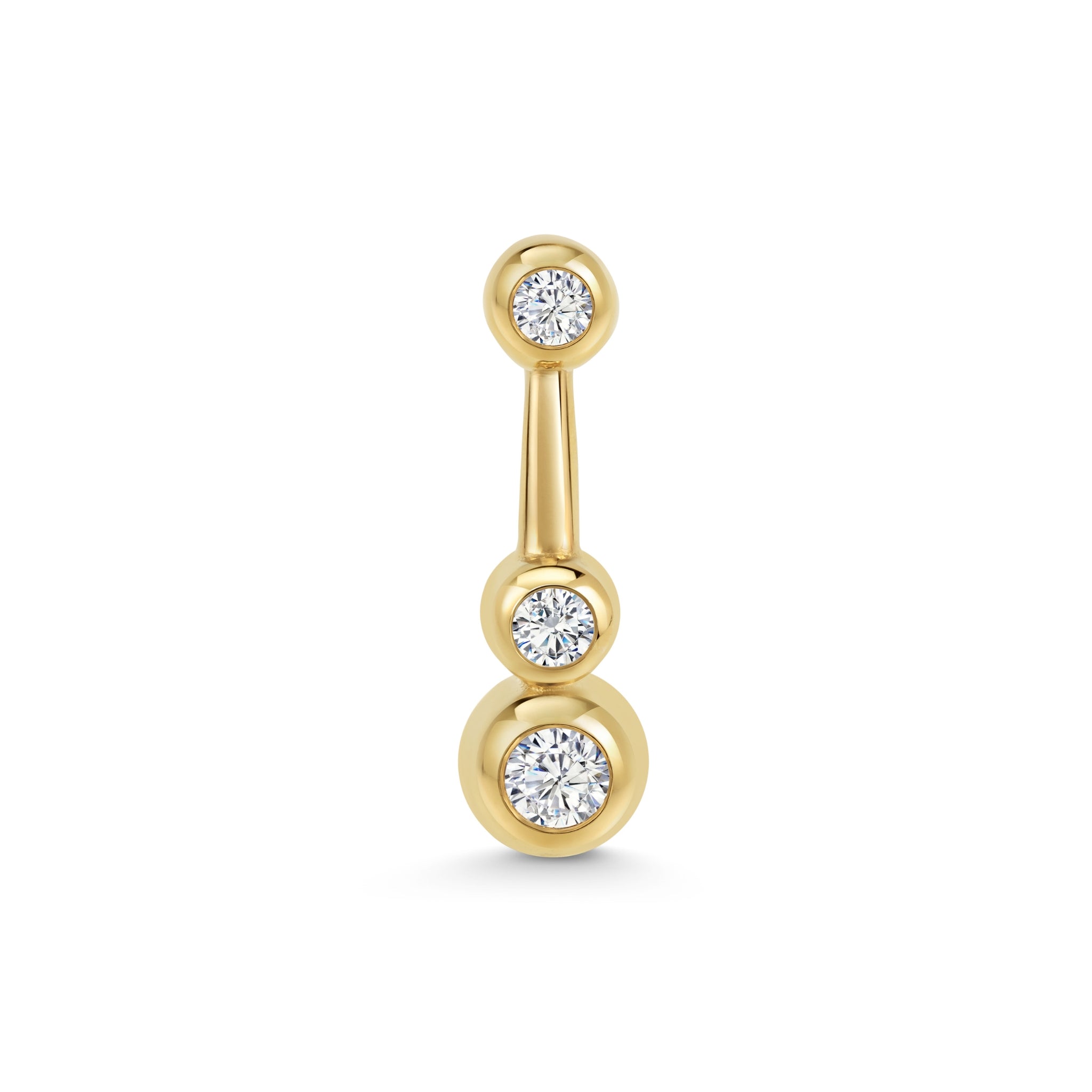 18ct Gold and Diamond Mini Ray Single Stud v3