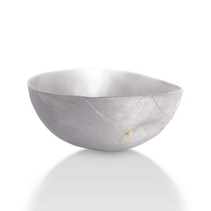 Golden Whisper II Silver Bowl with 24ct Gold Leaf