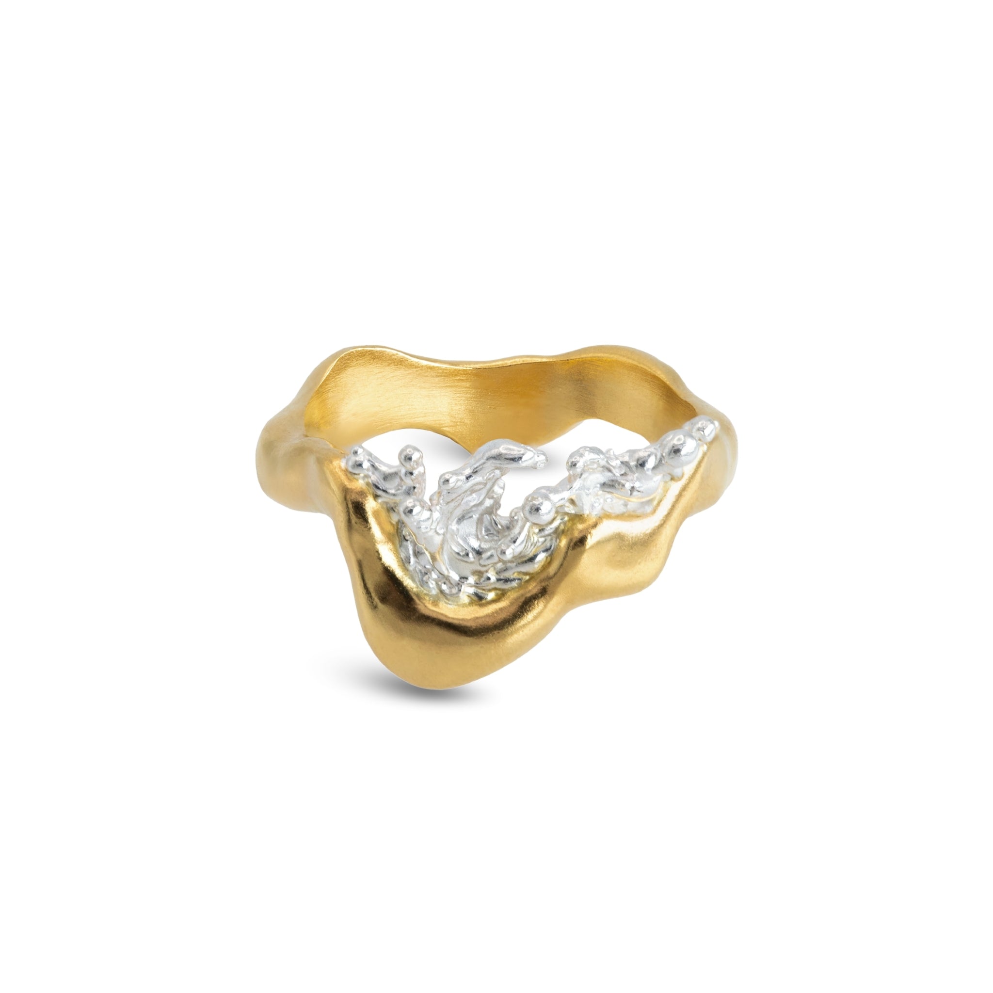Ascent Ring Hand-Carved and Cast in Gold Vermeil