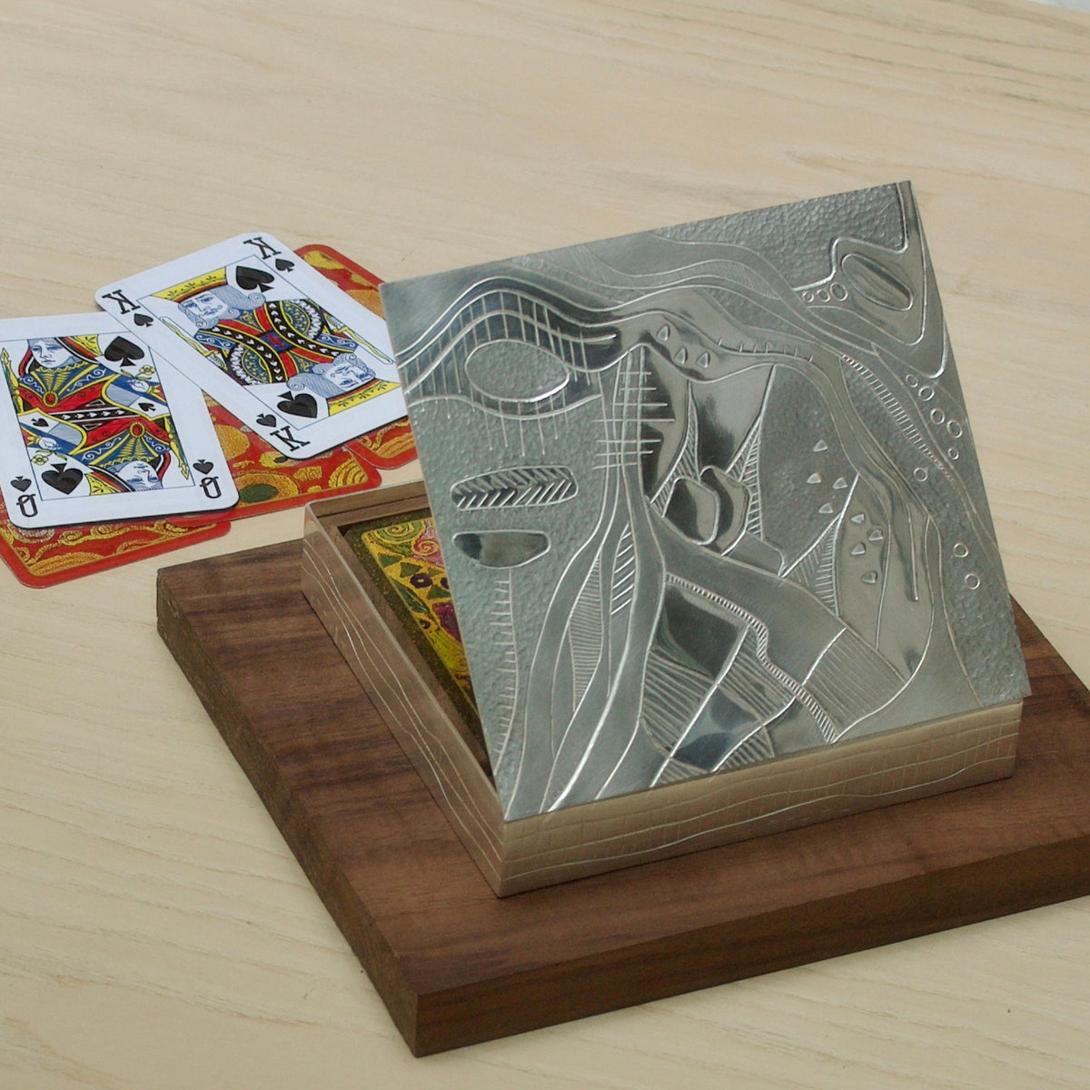 Randolph’s Leap Waterfall Card Box in Silver and Wood – Goldsmiths ...