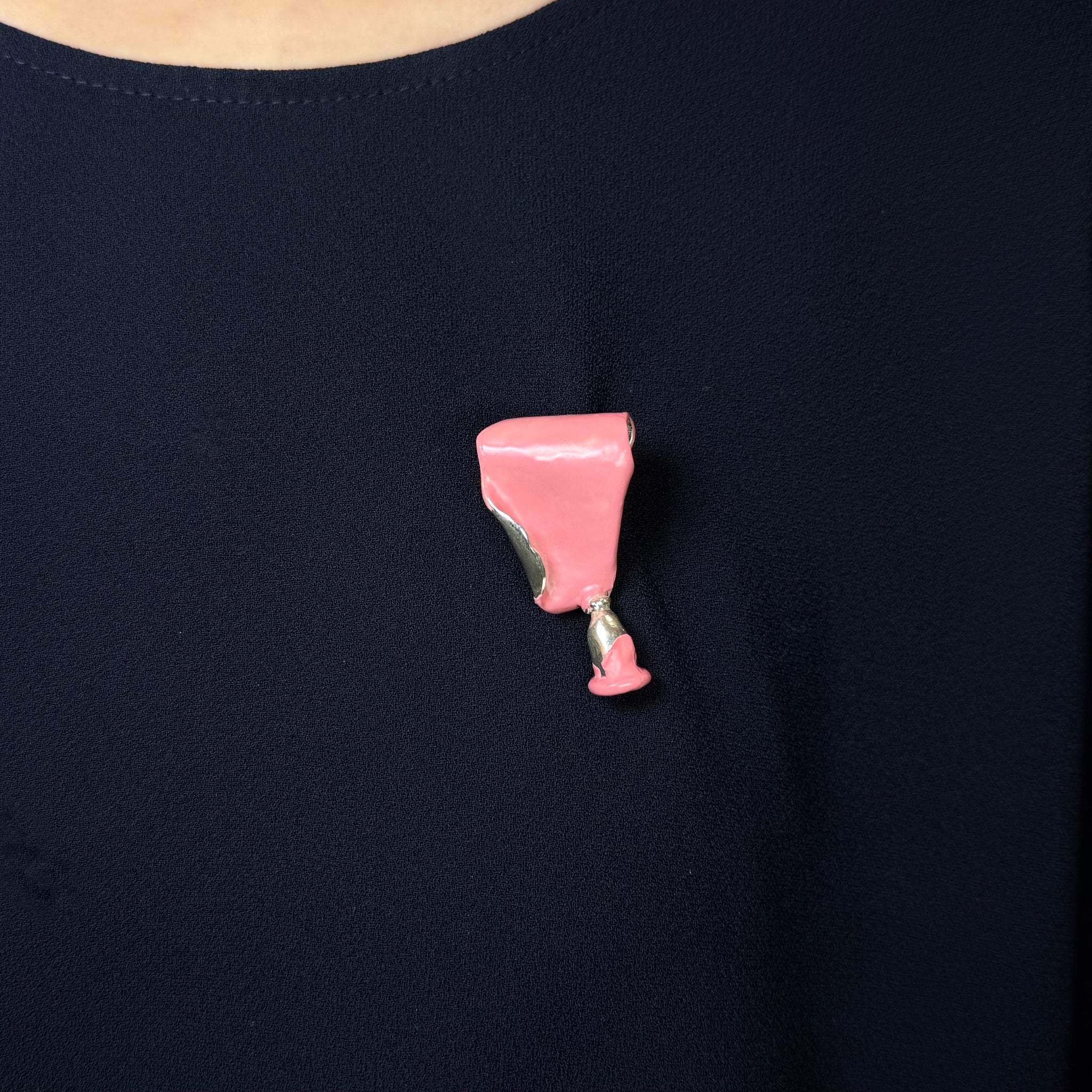 Cubic Zirconia and Silver Burstie II Brooch