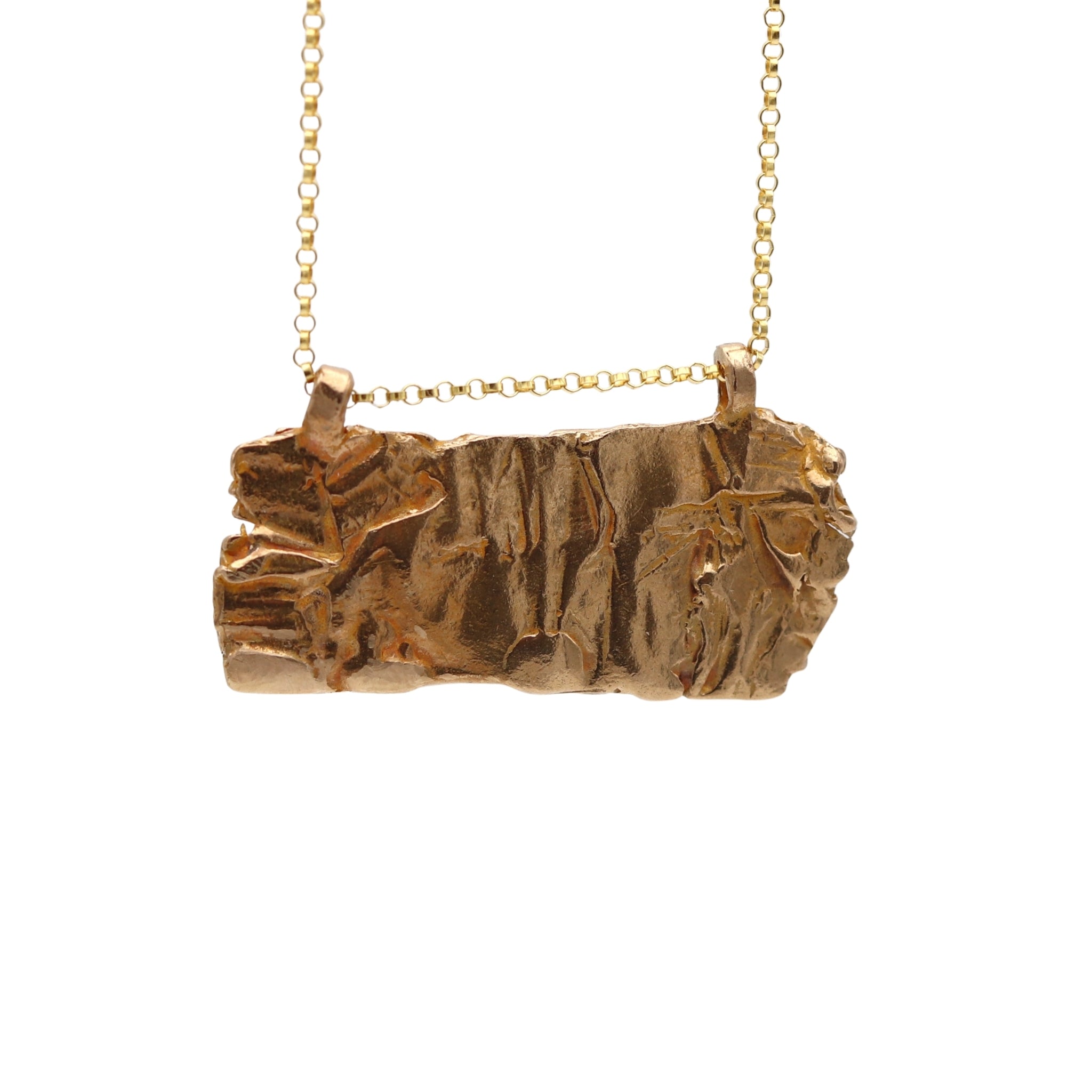 Embellish Necklace in Bronze with Gold Fill Detailing