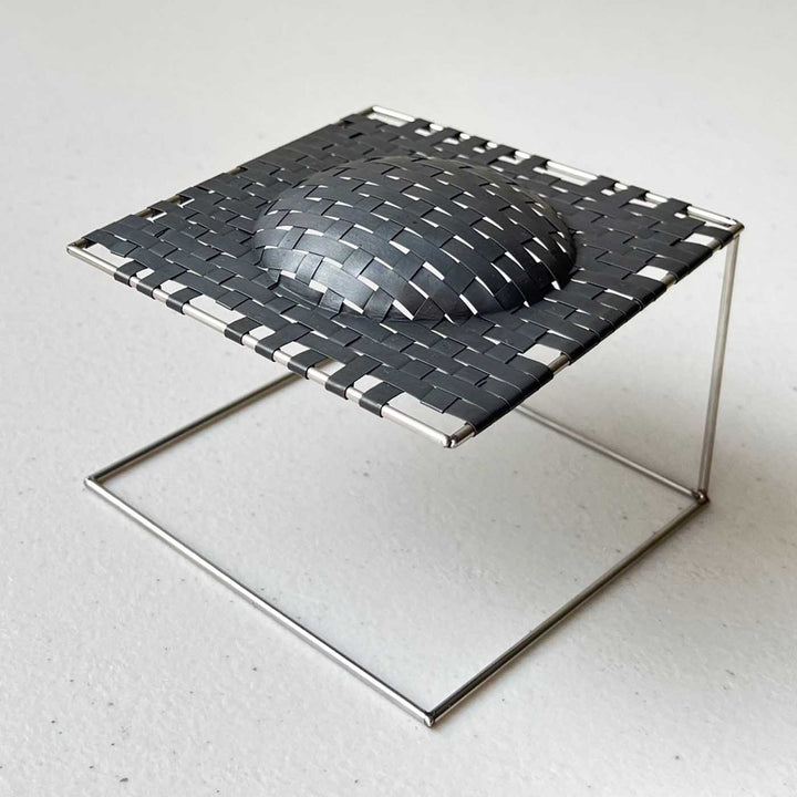 Ghost Vessel in Woven Oxidised Copper and Steel