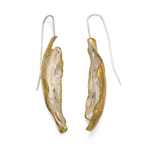 Sterling Silver Earth and Fire Earrings with Gold-Plate