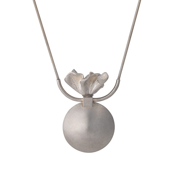 Sterling Silver Perfume Flask Pendant Necklace