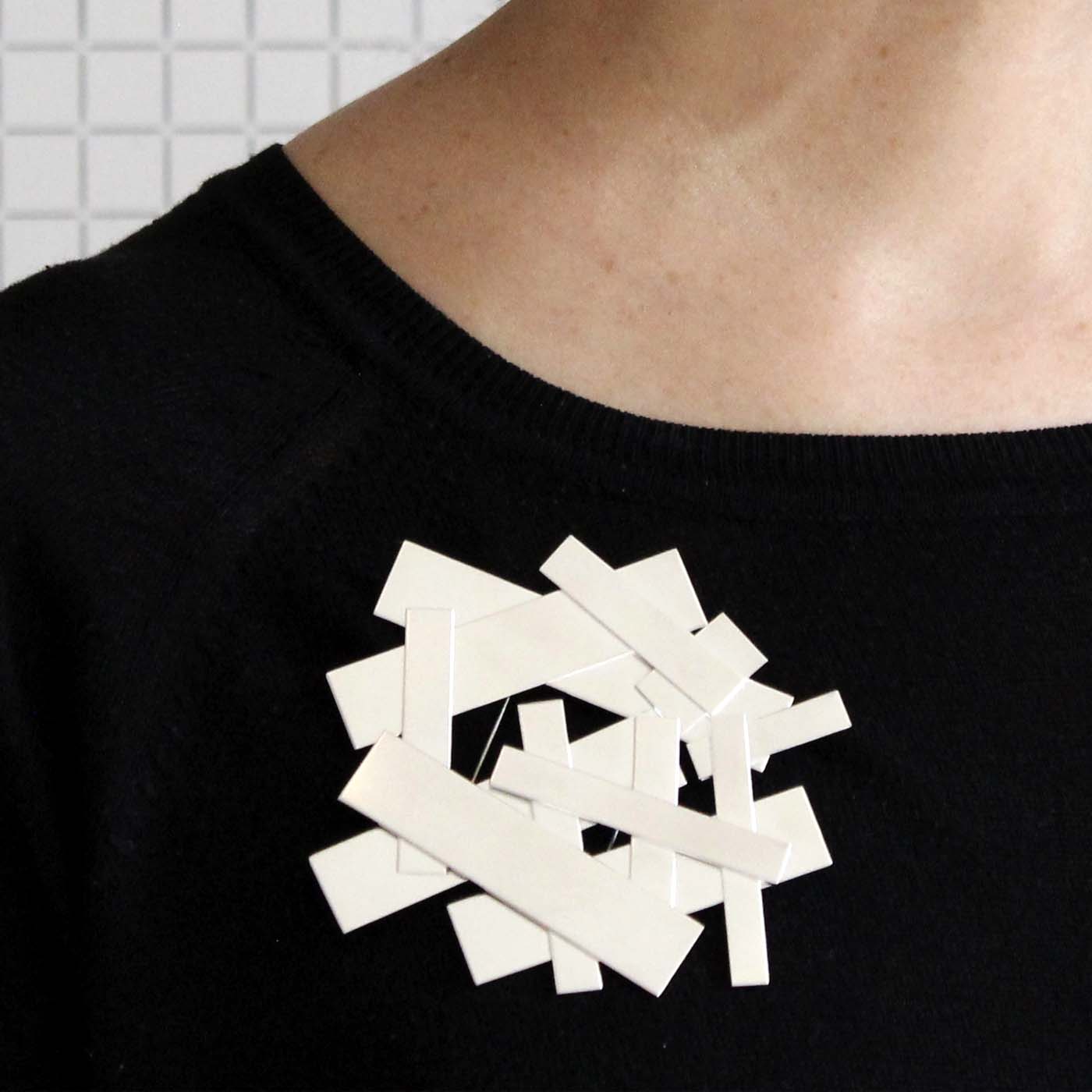 Pylon Brooch in Sterling Silver