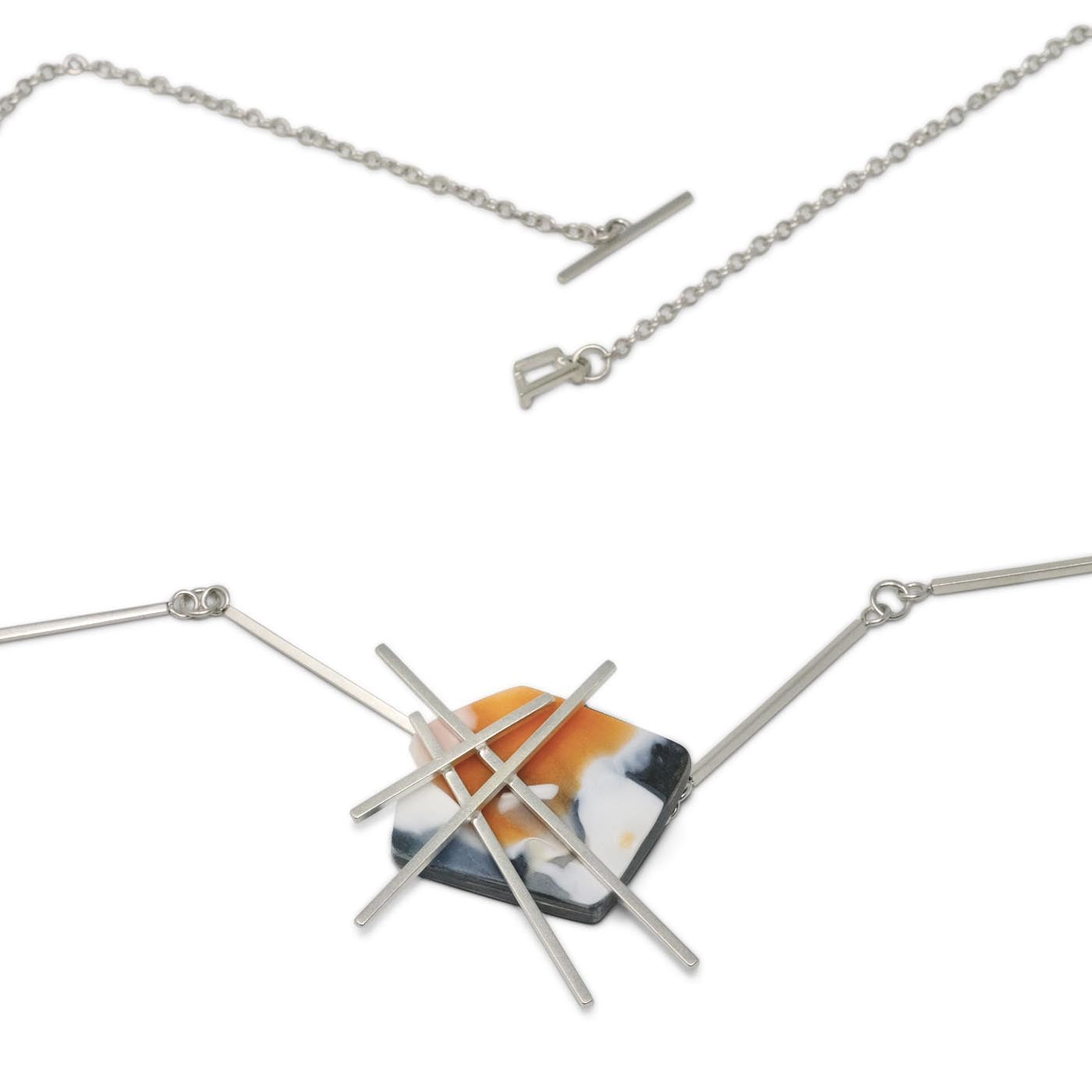 Legacy Pendant in Recycled Silver and Plastic