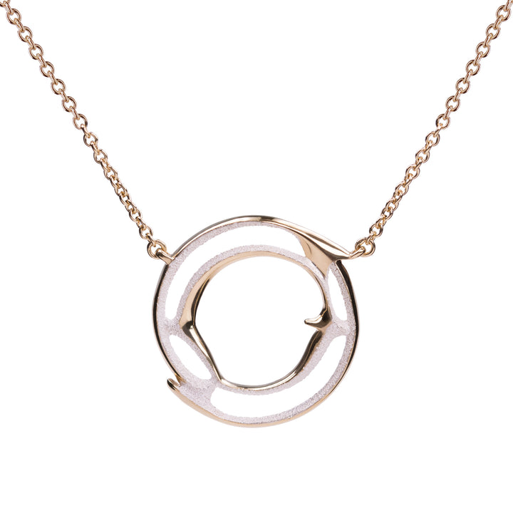 Medium Halo Pendant in Recycled Sterling Silver