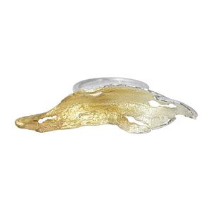 Sculptural Ring in Sterling Silver & Gold-Plate