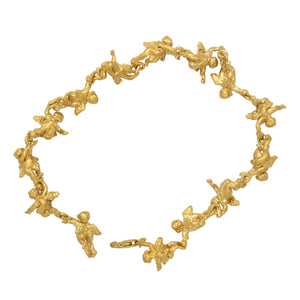 Cherub Bracelet in 18ct Gold-Plated Silver
