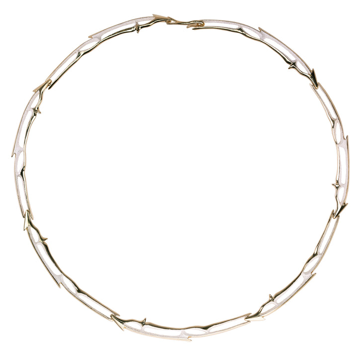 Link Necklace in Recycled Silver with Gold Plate