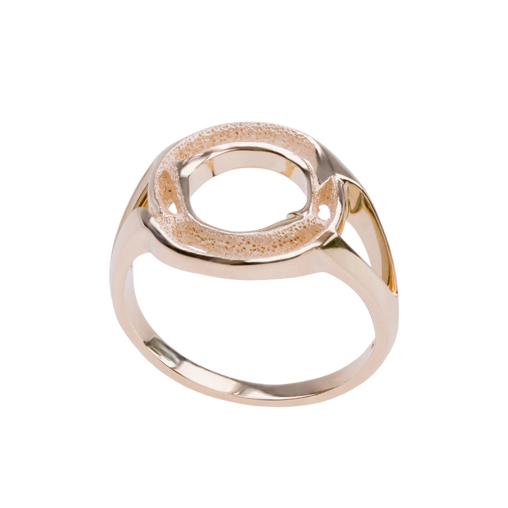 9ct Recycled Yellow Gold Circular Halo Ring