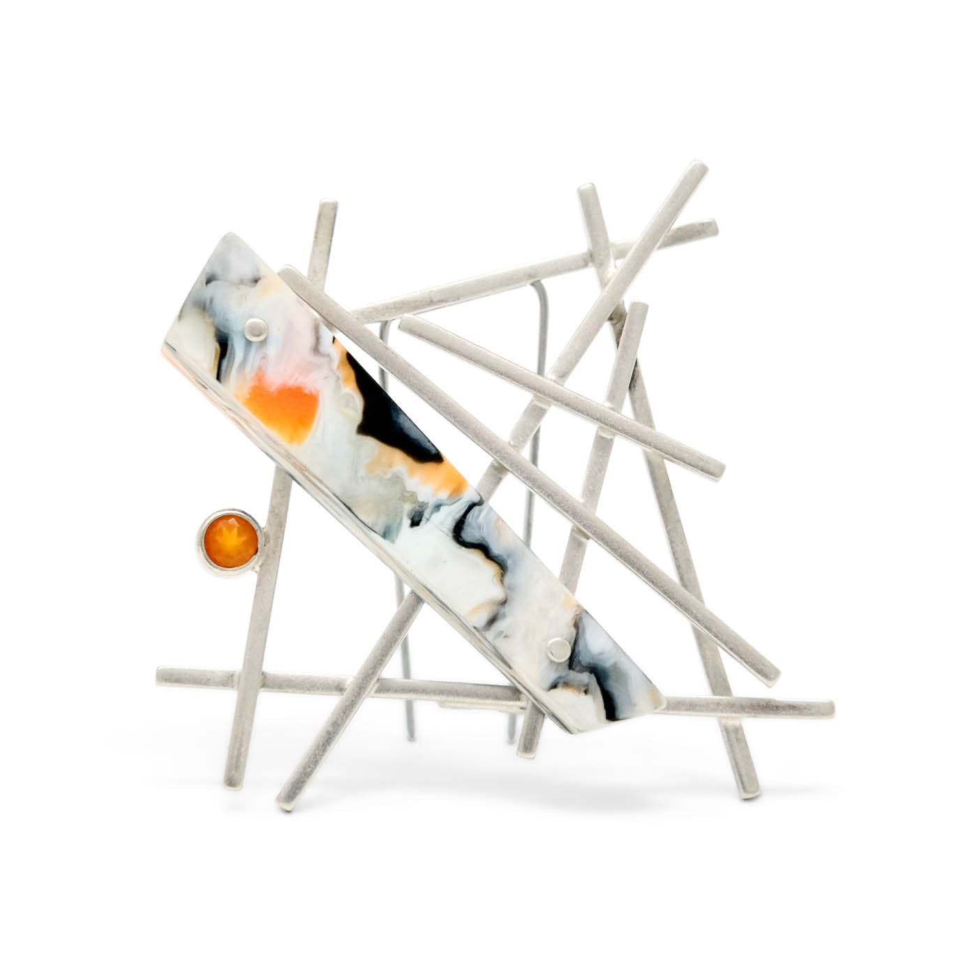 Recycled Silver and Plastic Legacy Brooch