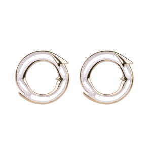 Halo Ear Studs in Recycled Silver with Gold Plate
