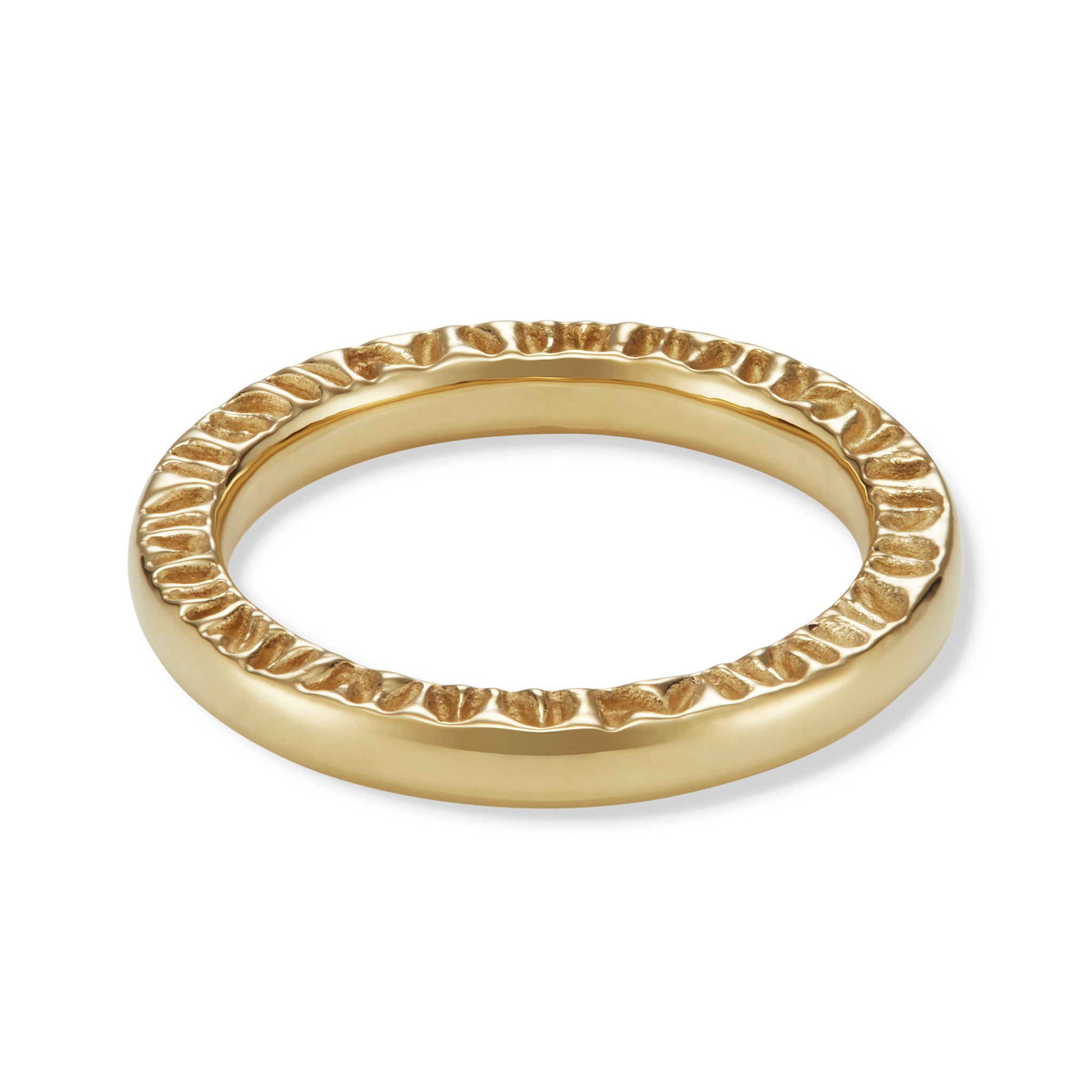 Gold-Plated Recycled Bronze Stacking Ring Trilogy