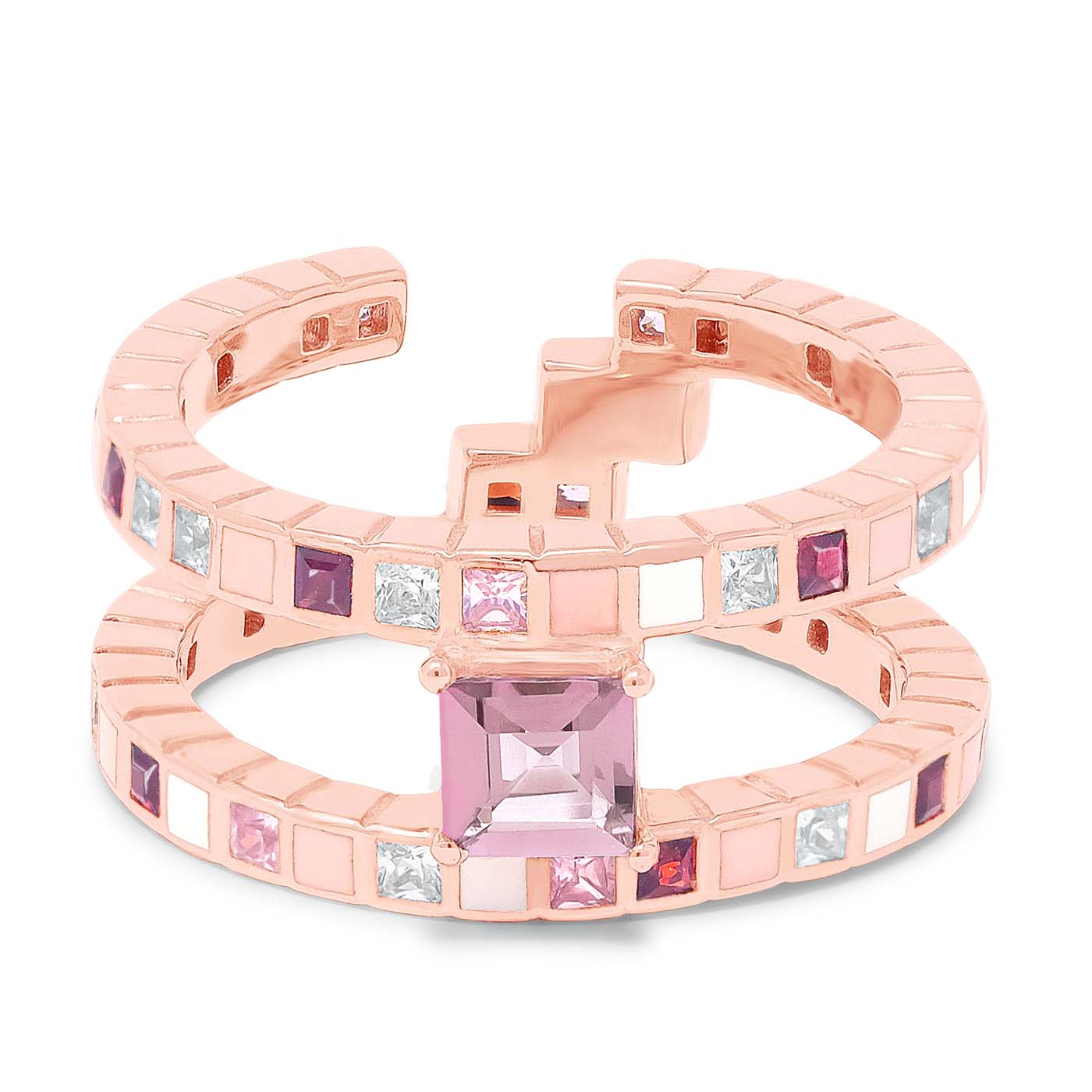 Chiara Ring in 18ct Yellow Gold Vermeil and Stones