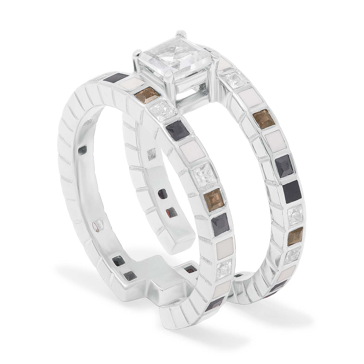 Chiara Ring in 18ct Yellow Gold Vermeil and Stones