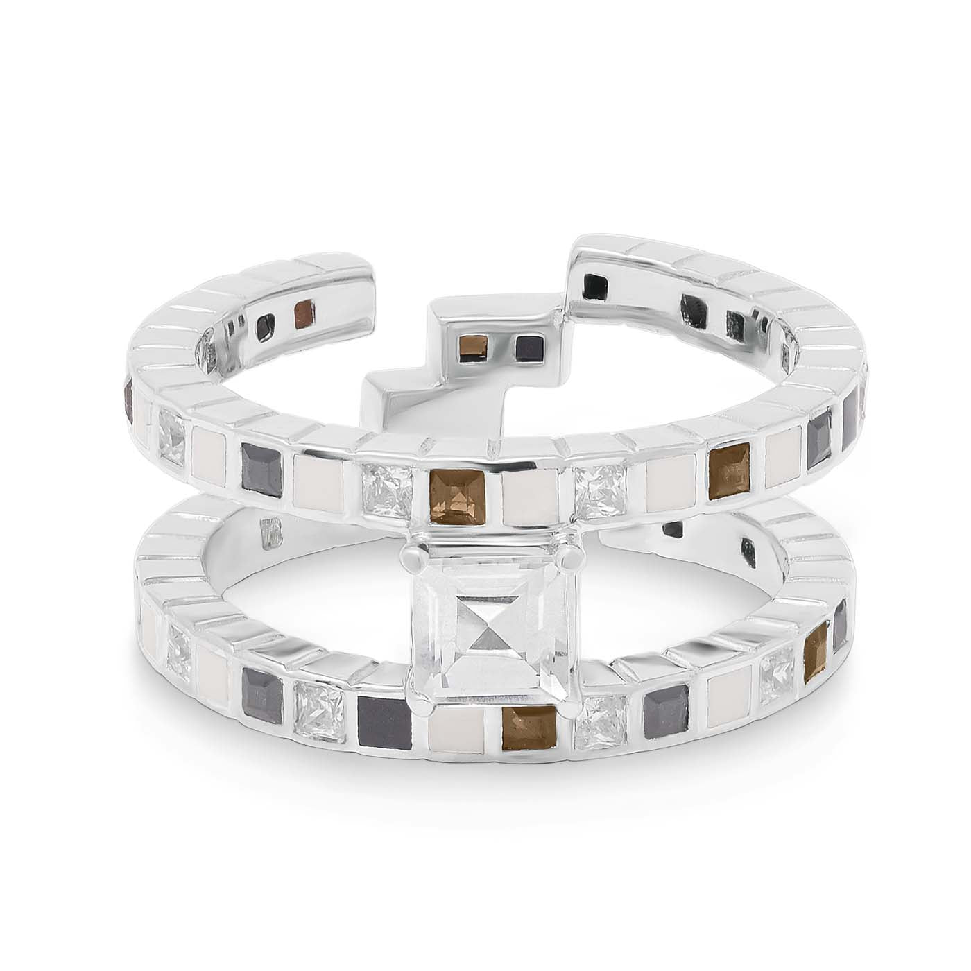 Chiara Ring in 18ct Yellow Gold Vermeil and Stones