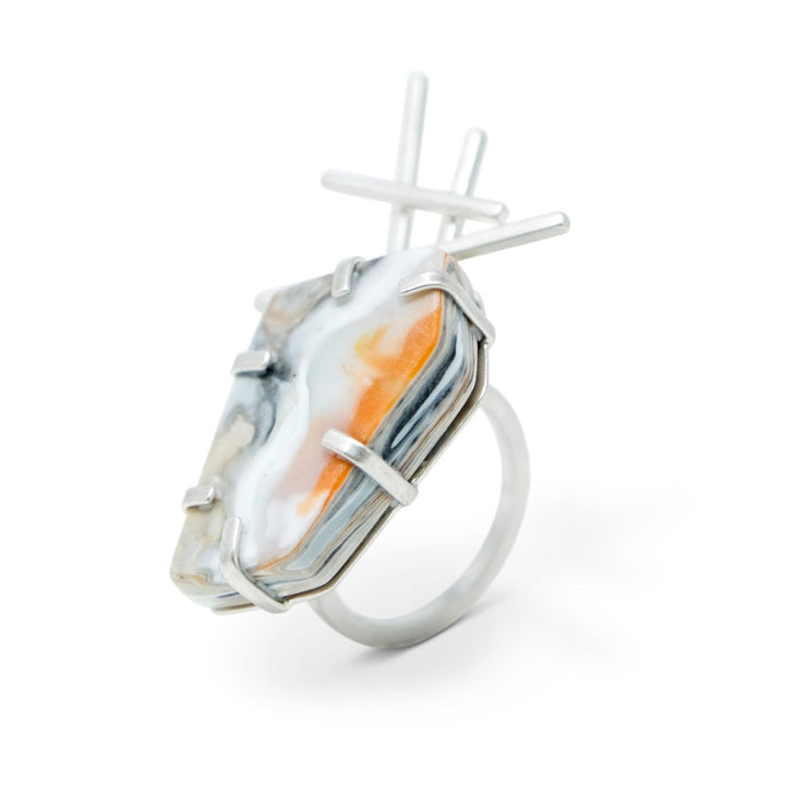 Large Legacy Ring in Recycled Silver and Plastic