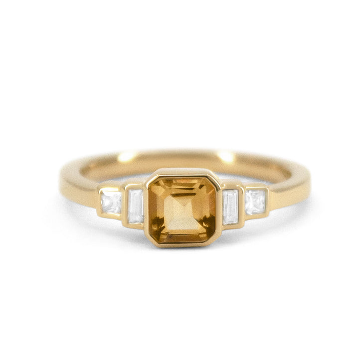 Stepping Stones Engagement Ring with Diamonds