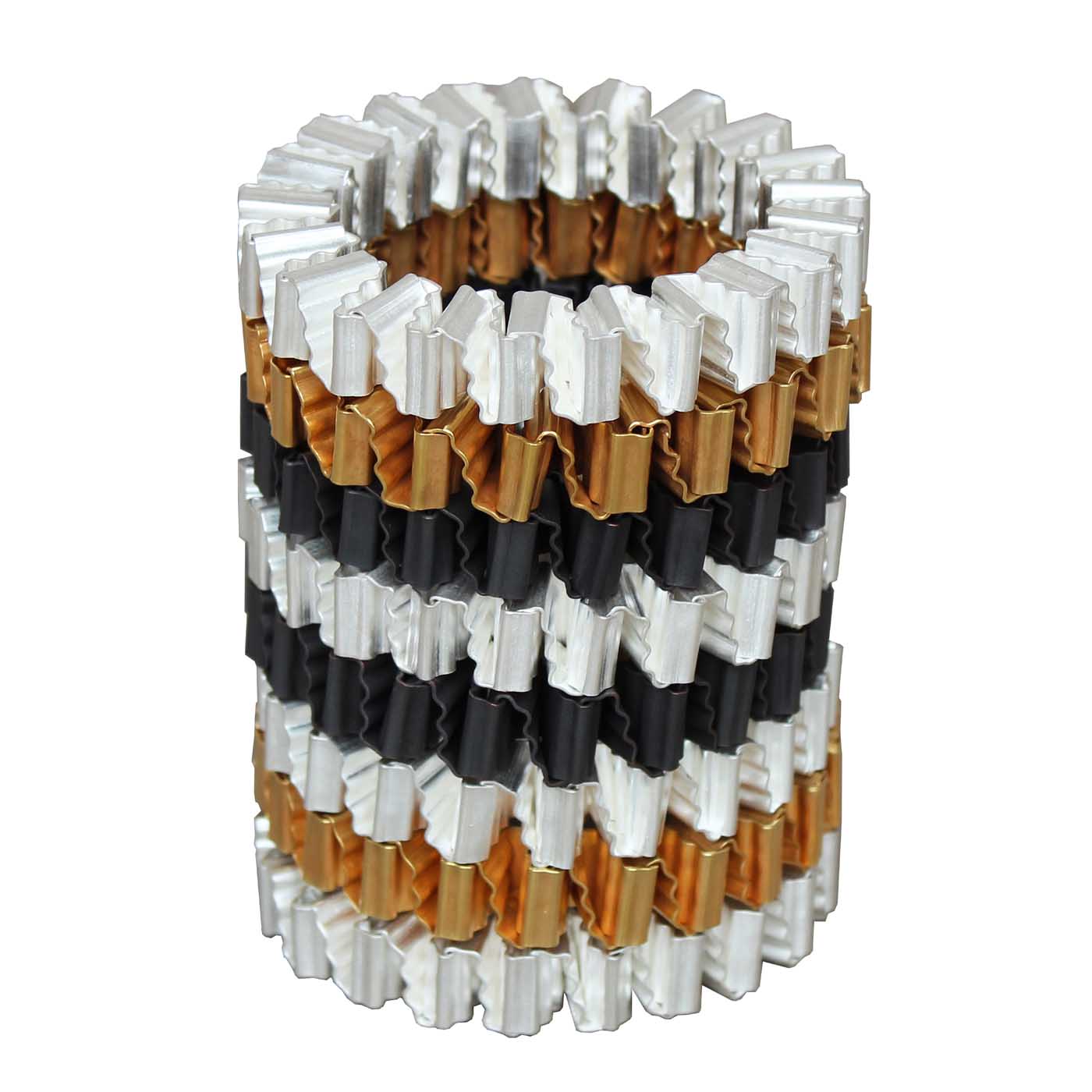 Corrugated Napkin Rings in Britannia Silver