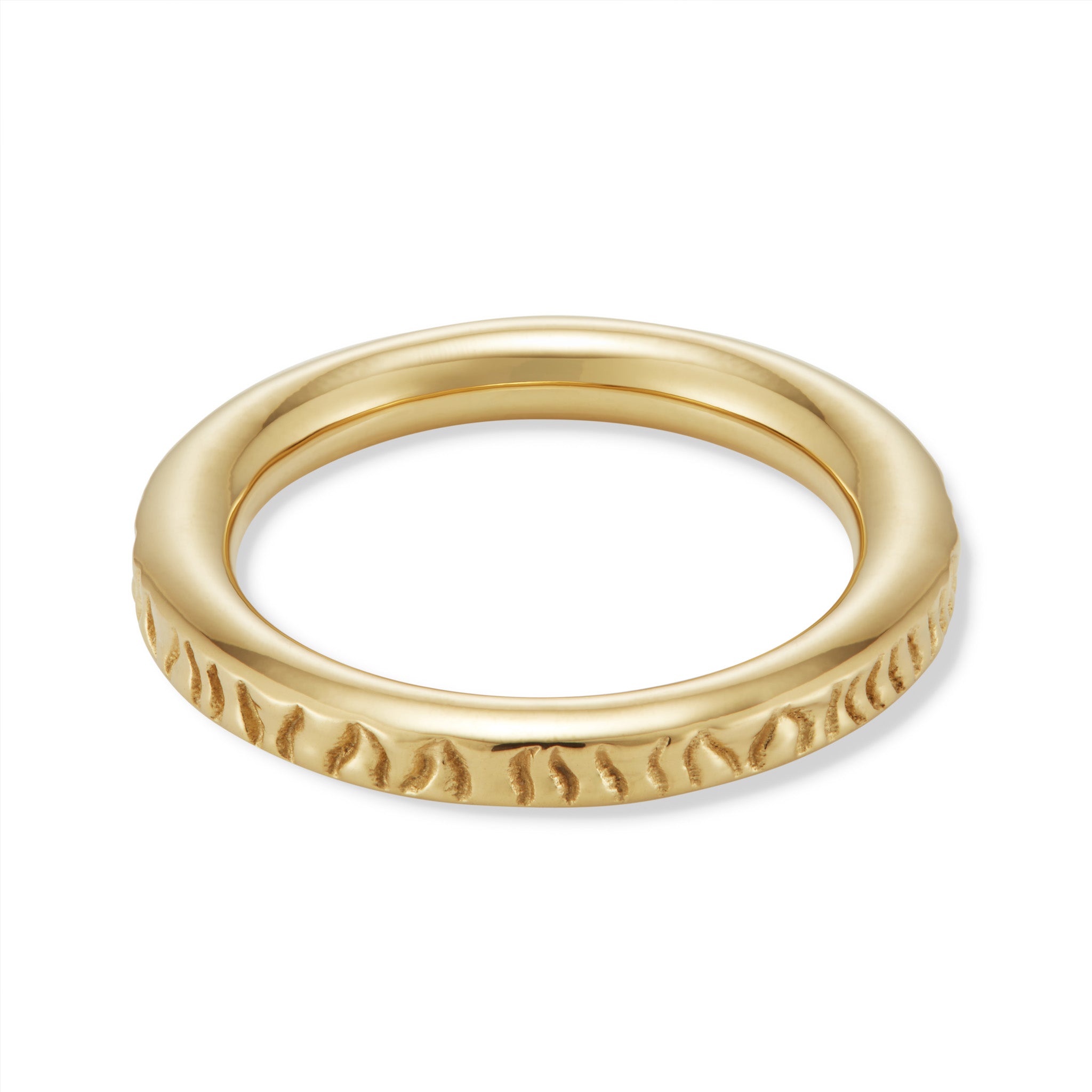 Gold-Plated Recycled Bronze Stacking Ring Trilogy